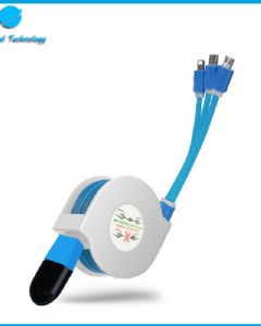 【UNT-C02】3 in 1 telescopic USB cable