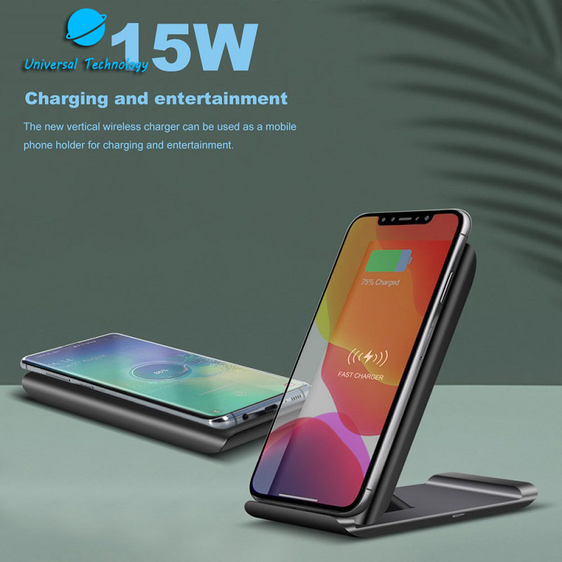 【UNT-WPC28】15W Fast Charge-2 in 1,Flat & Stand design