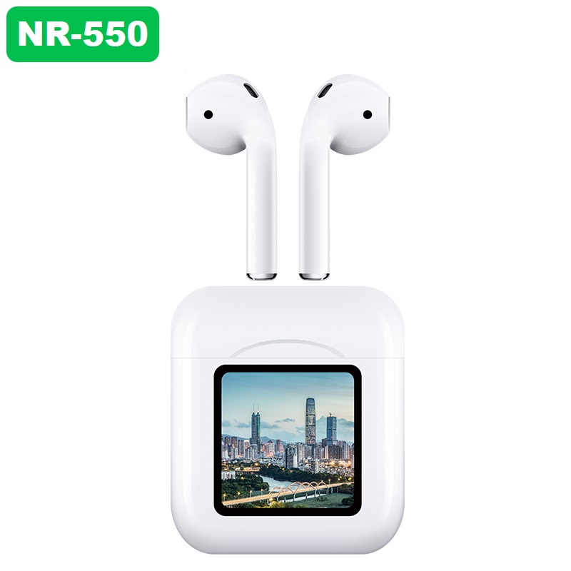 【NR-550】 Upload private photos Wireless Charging LED Power Display TWS Bluetooth 5.1 Earphones