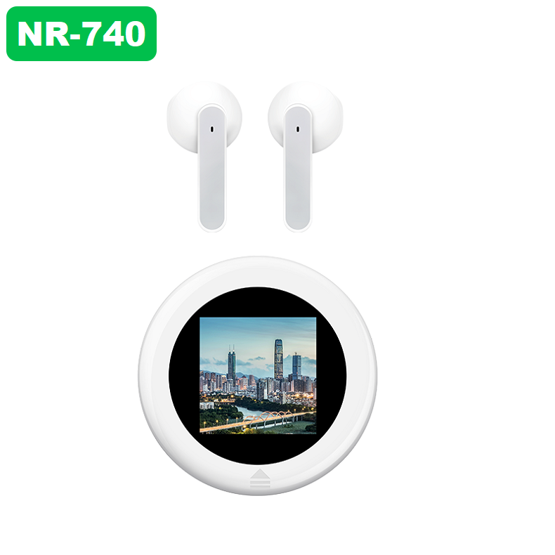 【NR-740】 Upload private photos Wireless Charging LED Power Display TWS Bluetooth 5.1 Earphones